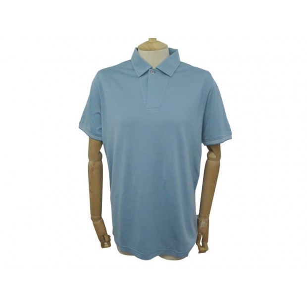 NEUF POLO LORO PIANA TSHIRT OPEN FAL3407 S 44 BLEU NEW BLUE TOP SHIRT 650€