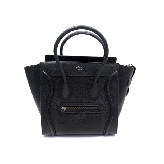 SAC A MAIN CELINE LUGGAGE MICRO 189793DRU EN CUIR NOIR LEATHER HAND BAG 2600€