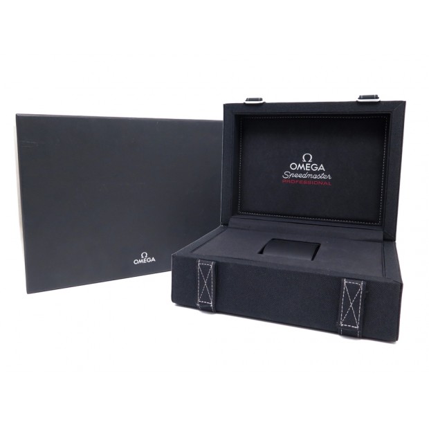 NEUF BOITE DE MONTRE OMEGA SPEEDMASTER PROFESSIONAL SO BLACK CANVAS WATCH BOX