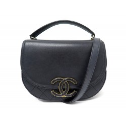 SAC A MAIN CHANEL COCO CURVE BANDOULIERE EN CUIR NOIR PURSE HAND BAG 5000€