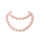 VINTAGE COLLIER CHANEL SAUTOIR EN PERLES DE VERRE ROSE CASTELLANE 1987 NECKLACE