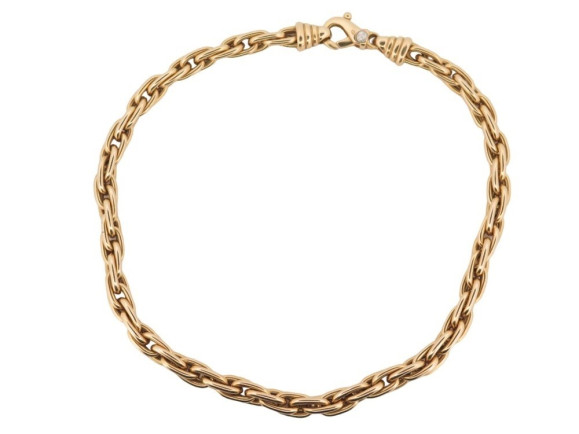 collier frojo maille corde en or jaune 18k