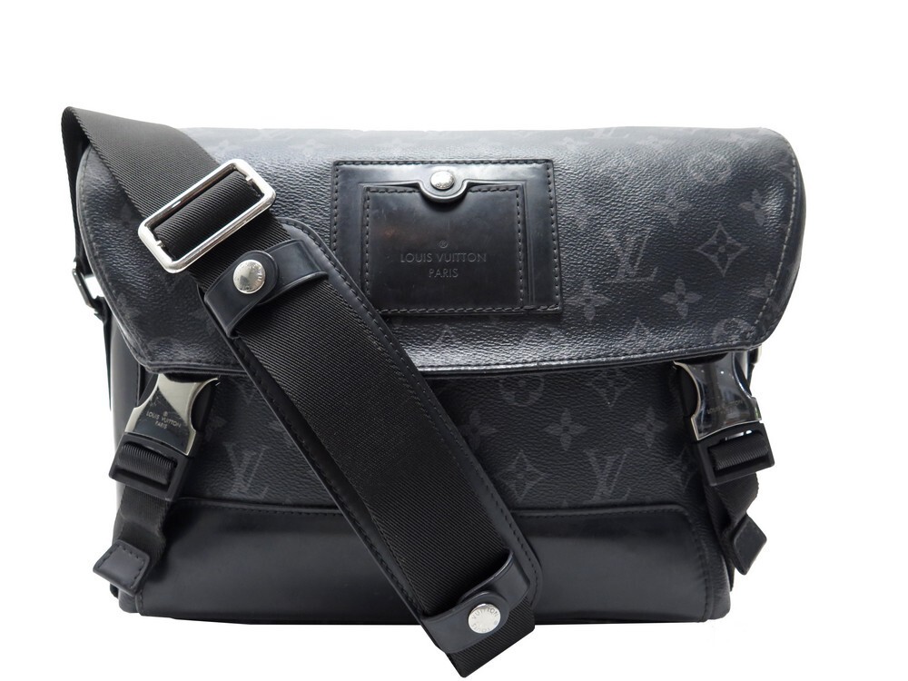 Louis Vuitton Black Monogram Eclipse Voyager Messenger PM