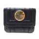 PORTEFEUILLE CELINE LOGO CALECHE PORTE MONNAIE EN CUIR NOIR BLACK WALLET 520€