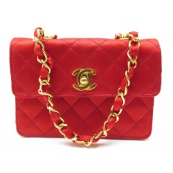 NEUF SAC A MAIN CHANEL MINI TIMELESS 1989 SATIN MATELASSE BANDOULIERE BAG 5000€