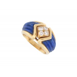 VINTAGE BAGUE BOUCHERON MANA T52 EN OR JAUNE DIAMANT & LAPIS LAZULI RING 5000€