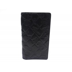 PORTEFEUILLE CHANEL CUIR MATELASSE LUCKY SYMBOLE NOIR PORTE MONNAIE WALLET 1100€