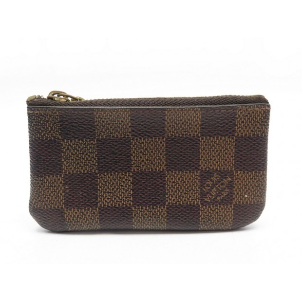 PORTE CLE LOUIS VUITTON POCHETTE CLES N62658 TOILE DAMIER EBENE KEY HOLDER 245€