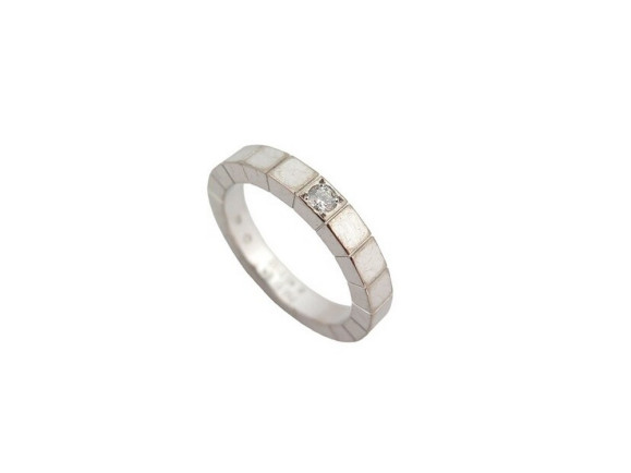 bague cartier lanieres b4058751 taille 51 or blanc 18k