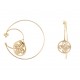 NEUF BOUCLES D'OREILLES LOUIS VUITTON OR CREOLES RESILLE MONOGRAM EARRINGS 6000€