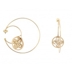 NEUF BOUCLES D'OREILLES LOUIS VUITTON OR CREOLES RESILLE MONOGRAM EARRINGS 6000€