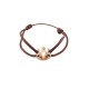 BRACELET LOUIS VUITTON EMPREINTE Q95647 OR ROSE 18K FLEURS MONOGRAM CORDON 1240€