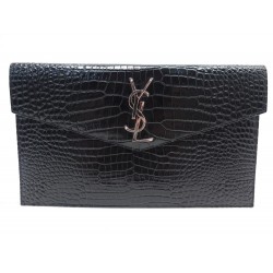 NEUF SAC POCHETTE SAINT LAURENT 565739 UPTOWN CUIR FACON CROCO NEW POUCH 525€