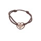 NEUF BRACELET LOUIS VUITTON COEUR FLEUR MONOGRAM OR ROSE 18K SUR CORDON 1240€