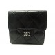 PORTEFEUILLE CHANEL DOUBLE RABATS TIMELESS LOGO CC CUIR MATELLASSE WALLET 950€