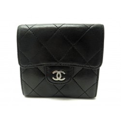 PORTEFEUILLE CHANEL DOUBLE RABATS TIMELESS LOGO CC CUIR MATELLASSE WALLET 950€