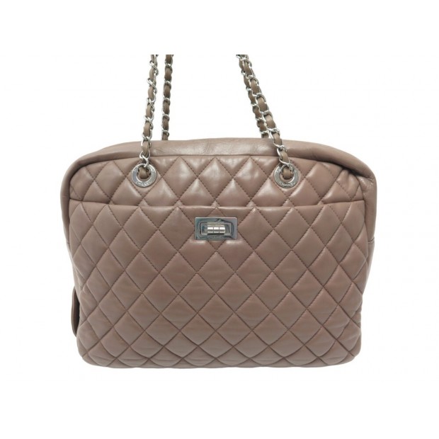 SAC A MAIN CHANEL CAMERA GM FERMOIR MADEMOISELLE SHOPPING TAUPE HAND BAG 6500€