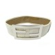 CEINTURE FENDI 8C0335 FF LARGE T74 EN CUIR BLANC BOUCLE LOGO LEATHER BELT 570€