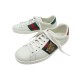 CHAUSSURES GUCCI ACE TIGER 457132 BACKETS CUIR BLANC 40.5IT 41.5FR SHOES 610€