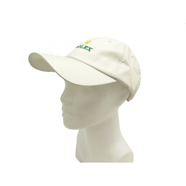 NEUF CASQUETTE ROLEX ROLAND GARROS MICRO FIBRE BLANC & VERT WHITE NEW GREEN CAP