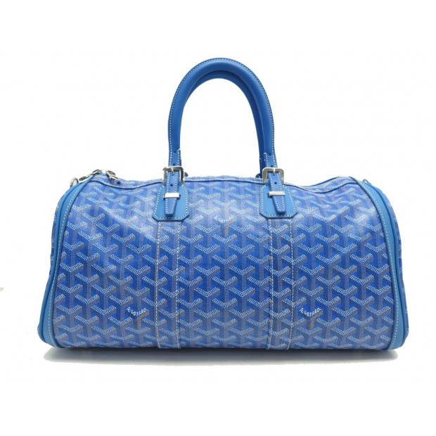 NEUF SAC A MAIN GOYARD CROISIERE 40 DE VOYAGE TOILE BLEU BAGAGE NEW TRAVEL BAG