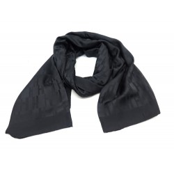 ETOLE ECHARPE HERMES MOTIF H EN SOIE NOIRE BLACK PATTERNED SILK SCARF 700€