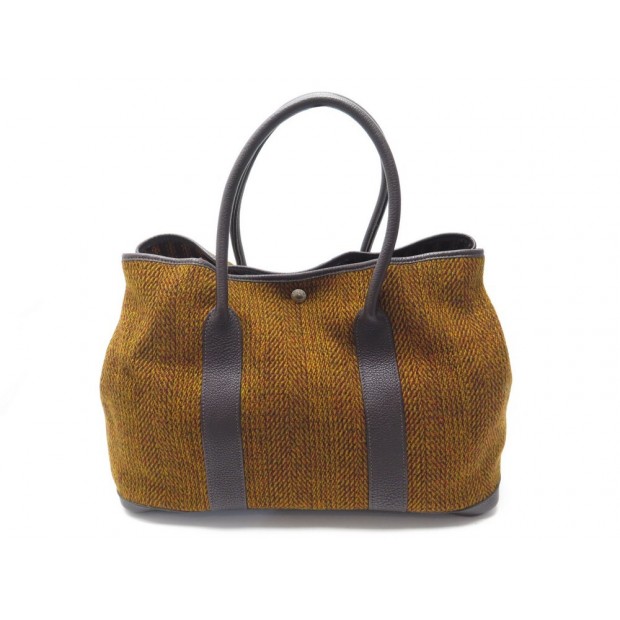 NEUF SAC A MAIN HERMES GARDEN PARTY 36 EN LAINE CAMEL NEW WOOL HAND BAG 2500€