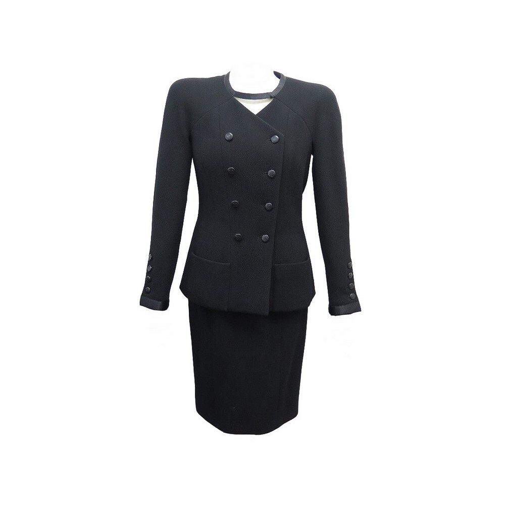 veste tailleur et jupe chanel 38 m en laine