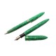 LOT PARURE STYLO SHEAFFER'S BALANCE PLUME + BILLE 874 EN LAQUE VERTE GREEN PEN