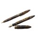 LOT PARURE STYLO SHEAFFER'S BALANCE PLUME + BILLE EN LAQUE MARRON FOUNTAIN PEN