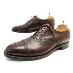 CHAUSSURES JM WESTON RICHELIEU 310 BOUT FLEURI 8E 42 LARGE CUIR NOIR SHOES 670€