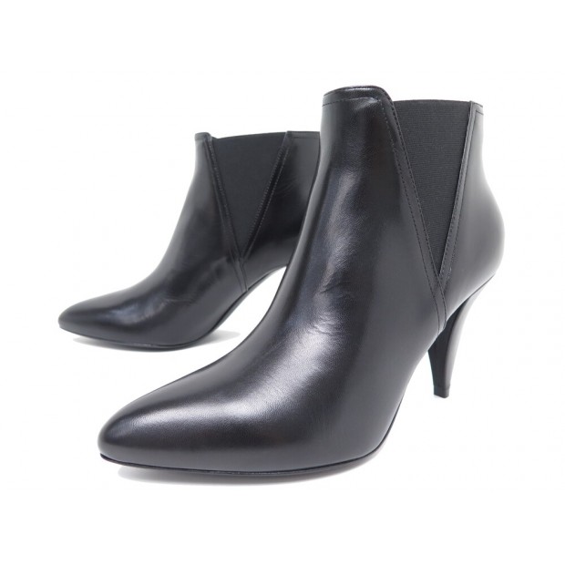 NEUF CHAUSSURES CELINE CROPPED CHELSEA 330253010C 38.5 BOTTINES NOIR BOOTS 990€