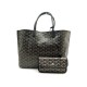 NEUF SAC A MAIN GOYARD CABAS SAINT LOUIS PM POCHETTE TOILE NOIR CANVAS TOTE BAG