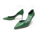 CHAUSSURES CHRISTIAN LOUBOUTIN ESCARPINS IRIZA GREEN CANOPEE 38 FACON CROCO 790€