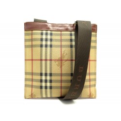 SAC A MAIN BURBERRY POCHETTE BANDOULIERE MESSENGER TOILE TARTAN CHECK BAG 920€