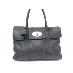 SAC A MAIN MULBERRY BAYSWATER HH2873 CUIR GRAINE ANTHRACITE HAND BAG PURSE 1425€