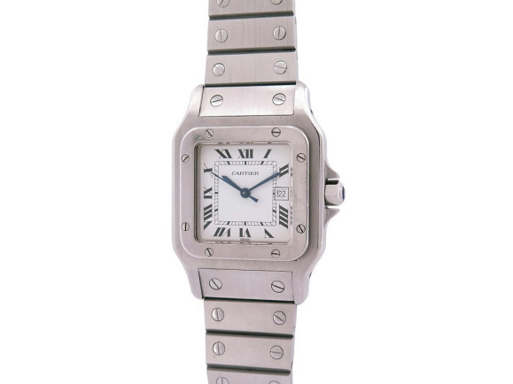  montre cartier santos galbee 29 mm acier