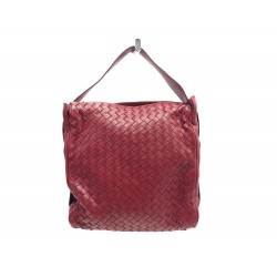 SAC A MAIN BOTTEGA VENETA CABAS CUIR INTRECCIATO BORDEAUX LEATHER HAND BAG 2900€