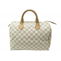 SAC A MAIN LOUIS VUITTON SPEEDY 30 N41533 EN TOILE DAMIER AZUR HAND BAG 1500€