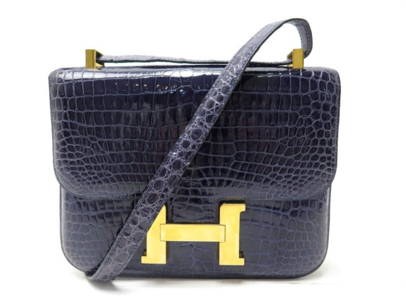 sac a main hermes constance 24 cuir crocodile