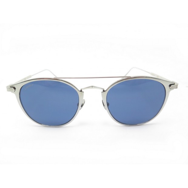 NEUF LUNETTES DE SOLEIL CARTIER CT0015S SIGNATURE C ARGENTE SUNGLASSES 840€