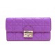 NEUF PORTEFEUILLE CHRISTIAN DIOR MISS DIOR EN CUIR MATELASSE LILAS WALLET 780€