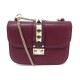 SAC A MAIN VALENTINO SMALL GLAM LOCK EN CUIR BORDEAUX BANDOULIERE HAND BAG 1975€