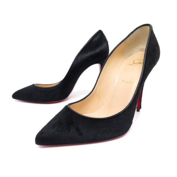 CHAUSSURES CHRISTIAN LOUBOUTIN ESCARPINS SO KATE 39.5 CUIR POULAIN NOIR 695€