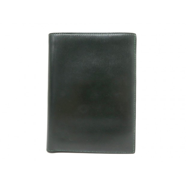 VINTAGE PORTEFEUILLE HERMES PORTE CARTES CUIR BOX VERT WALLET CARD HOLDER 700€