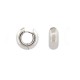 BOUCLES D'OREILLES CREOLES JONC EN OR BLANC 18K 10.2 GR WHITE GOLD EARRINGS