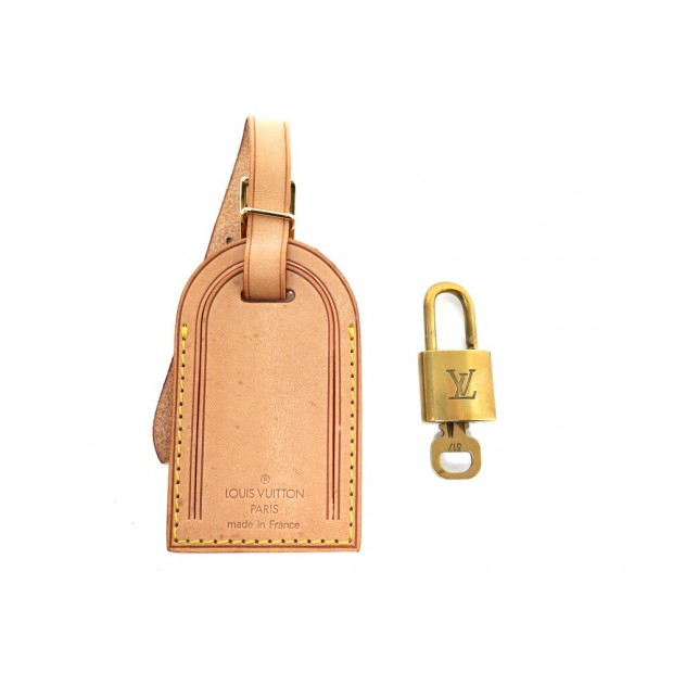 LOUIS VUITTON ETIQUETTE PORTE ADRESSE CADENAS SAC KEEPALL ADRESS HOLDER PADLOCK