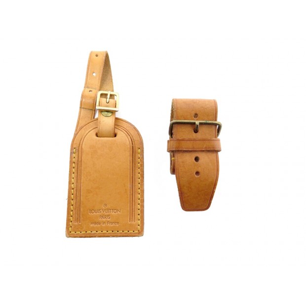 LOUIS VUITTON PORTE ADRESSE ETIQUETTE + SERRE LIEN KEEPALL ADRESS HOLDER TIE SET