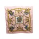 FOULARD HERMES GRAND UNIFORME JOACHIM METZ CARRE SOIE ROSE PINK SILK SCARF 350€