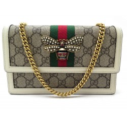 NEUF SAC A MAIN GUCCI 476079 QUEEN MARGARET GG WALLET ON CHAIN BANDOULIERE 950€